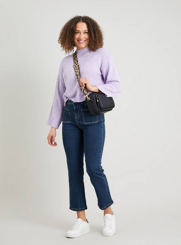 Denim Retro Cropped Kickflare Jeans - 20R